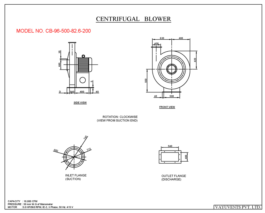 Industrial Centrifugal Blower